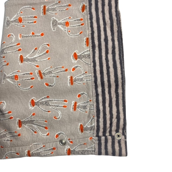 MUNKI MUNKI Flannel Pajama Set Sock Monkey Bamboo and Cotton Size S - Picture 10 of 16